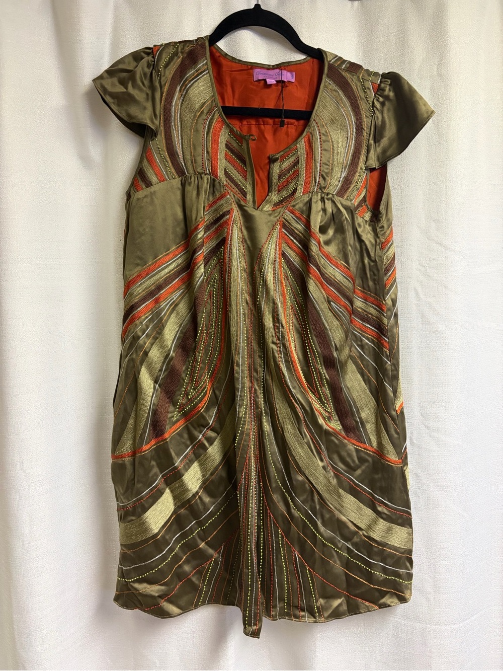 Elegant Multicolor Geometric Dress